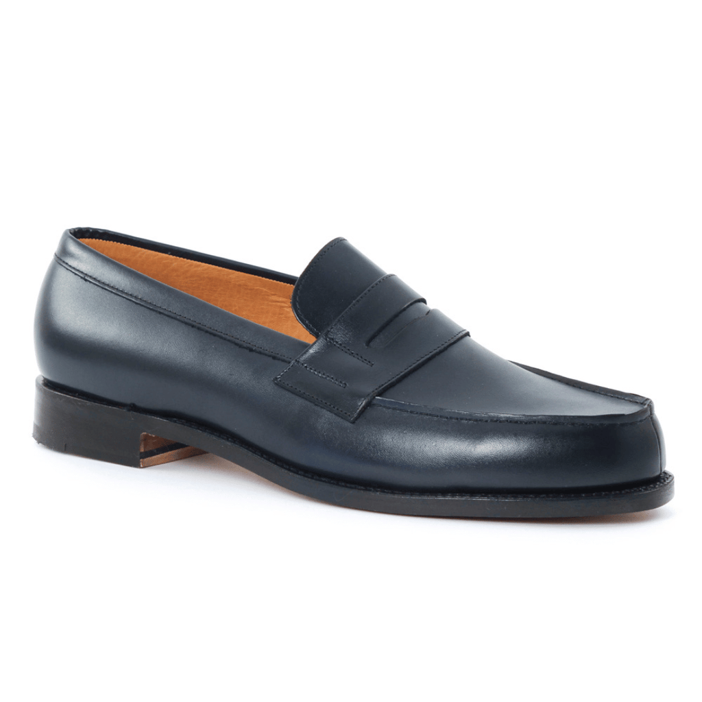 Mocassin En Cuir Bleu - JMW 180