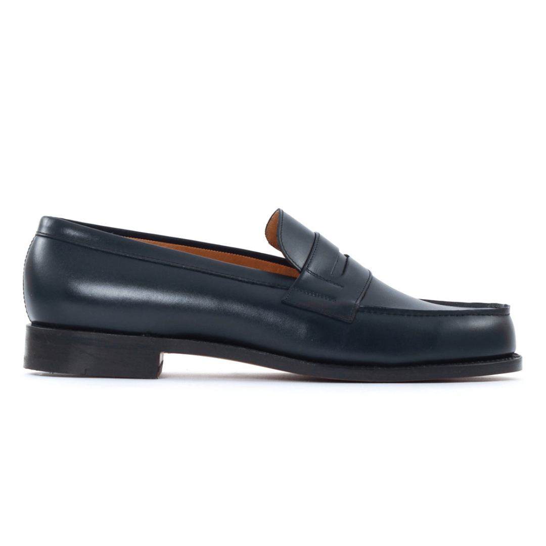 Mocassin En Cuir Bleu - JMW 180