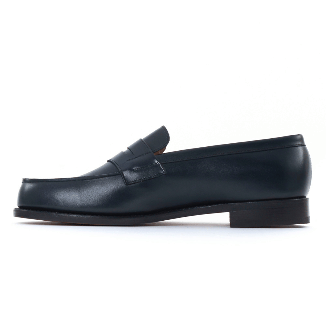Mocassin En Cuir Bleu - JMW 180