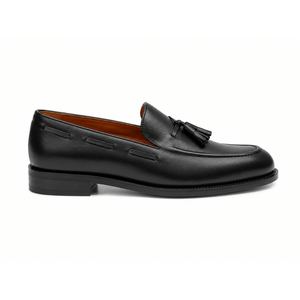 Mocassin à Pompons en Cuir - Noir