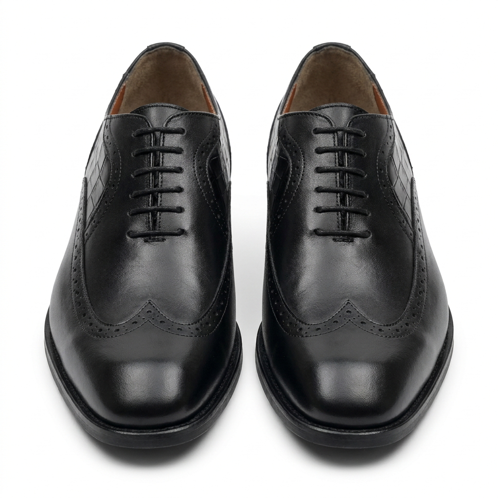 CHAUSSURE OXFORD DEMI CROCO + CEINTURE 100% CUIR GRATUIT