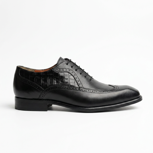 CHAUSSURE OXFORD DEMI CROCO + CEINTURE 100% CUIR GRATUIT